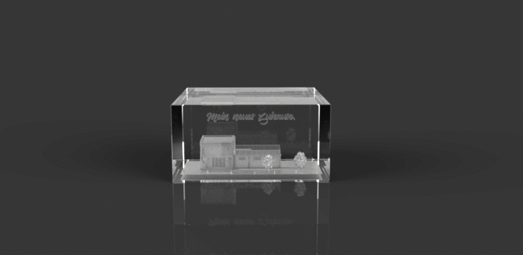 R110 Glas 3D Laser Foto Gravur Geschenkidee 2D zu 3D zu Weihnachten Hochzeit NEU 