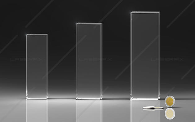Kristall Klarglas Award Roh Glas verschiedene Größen