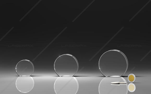 Dickes 3D Rundglas in unterschiedlichen Größen