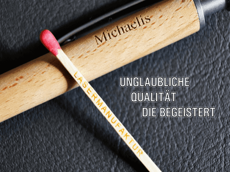 Laser Holz Gravur von Laserpix auf Kugelschreiber dein Name auf Holz