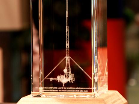 Smag Salzgitter Maschienenbau Würfel 3D Kran Gravur