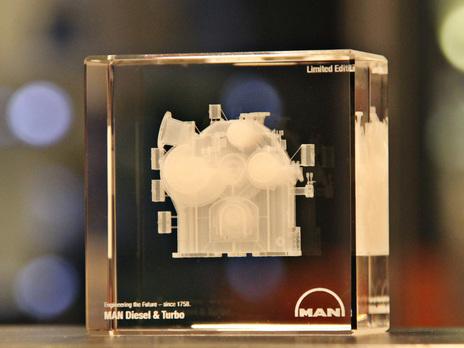 Würfel Gravur für Man Diesel und Turbo Limited Edition Motor