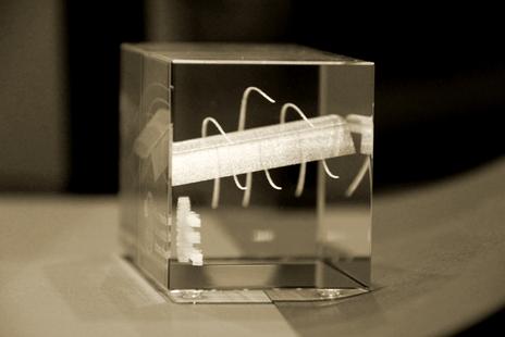 3D Laserung in Glas wind in glas