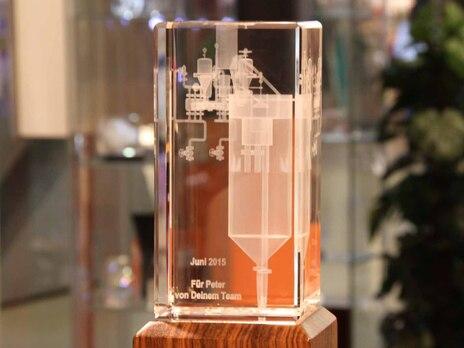 Abschiedsgeschenk Würfel von Laserpix Geschenk Perfekt Laser Gravur